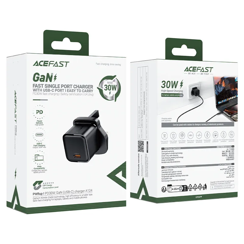 ACEFAST PD30W GaN single USB-C charger A124