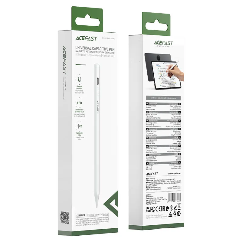 ACEFAST V1 Capacitive Pen Active Recognition Low Latency Magnetic Stylus