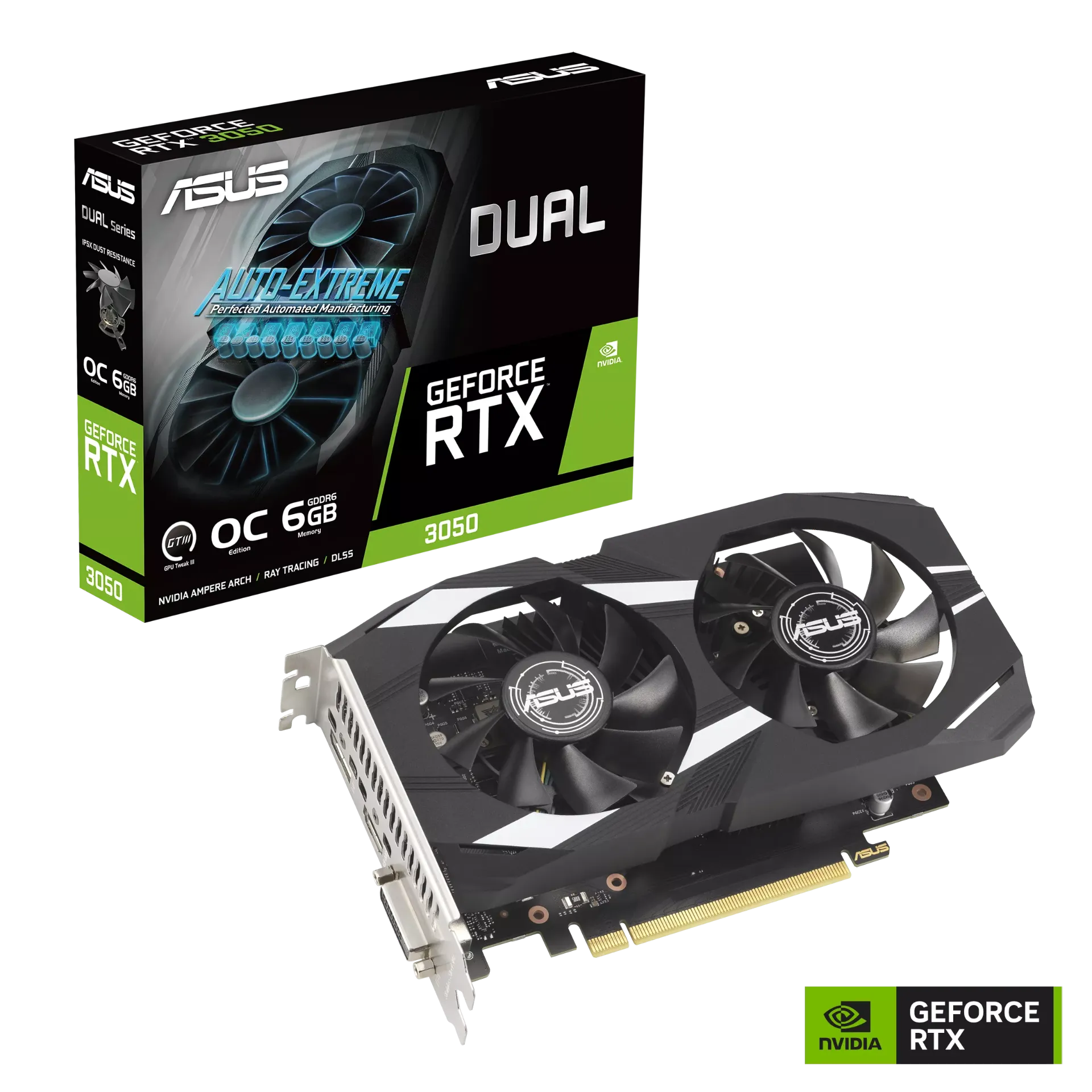 ASUS Dual GeForce RTX™ 3050 OC Edition 6GB GDDR6