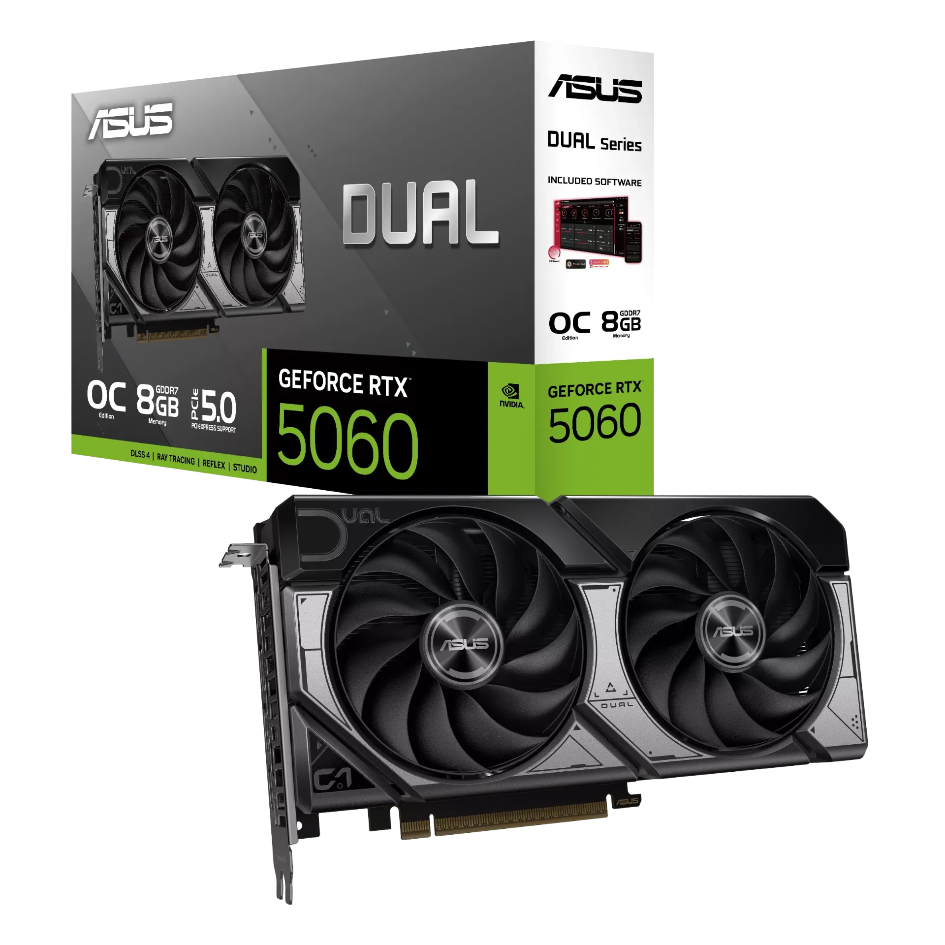 ASUS Dual GeForce RTX™ 5060 8GB GDDR7 OC Edition (black)