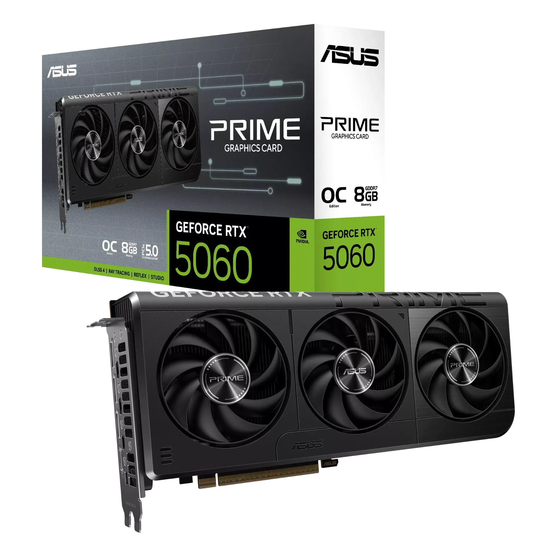 ASUS PRIME GeForce RTX™ 5060 8GB GDDR7 OC Edition 3 FAN