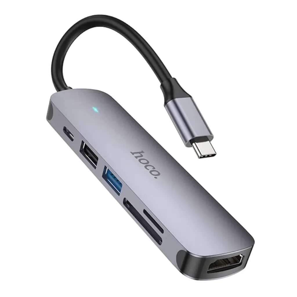 Hoco HB28 Type-C Multi-Function Converter HDMI+USB3.0+USB2.0+SD+TF+PD