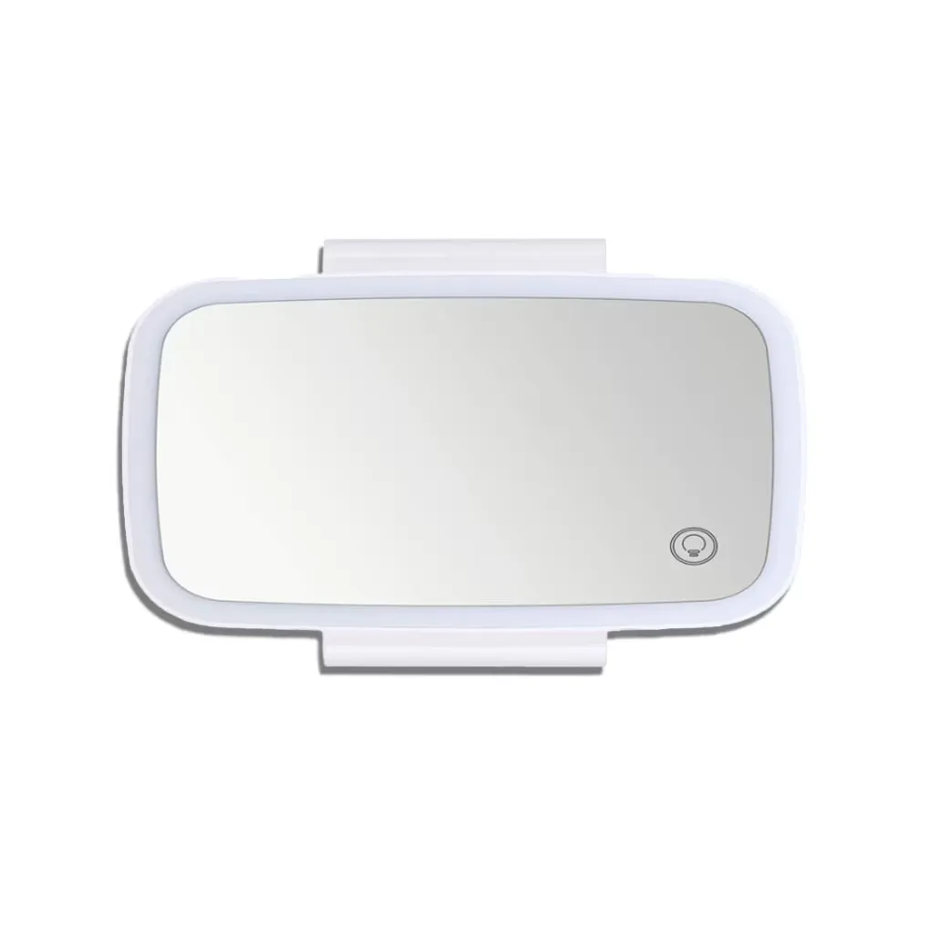 [NQ358] BASEUS Delicate Queen Car Makeup Mirror LED Car Interior Cosmetic Mirror – White