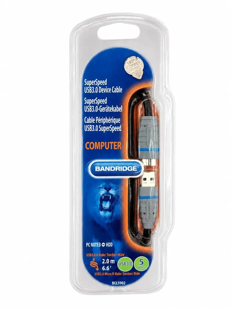 Bandridge USB 3.0 DEVICE CABLE TO USB 2M