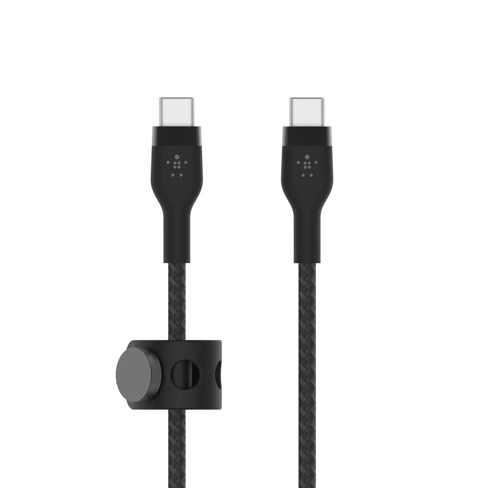 Belkin BOOST CHARGE Flex Silicone cable USB-C to USB-C 2.0 - 1M - BLACK