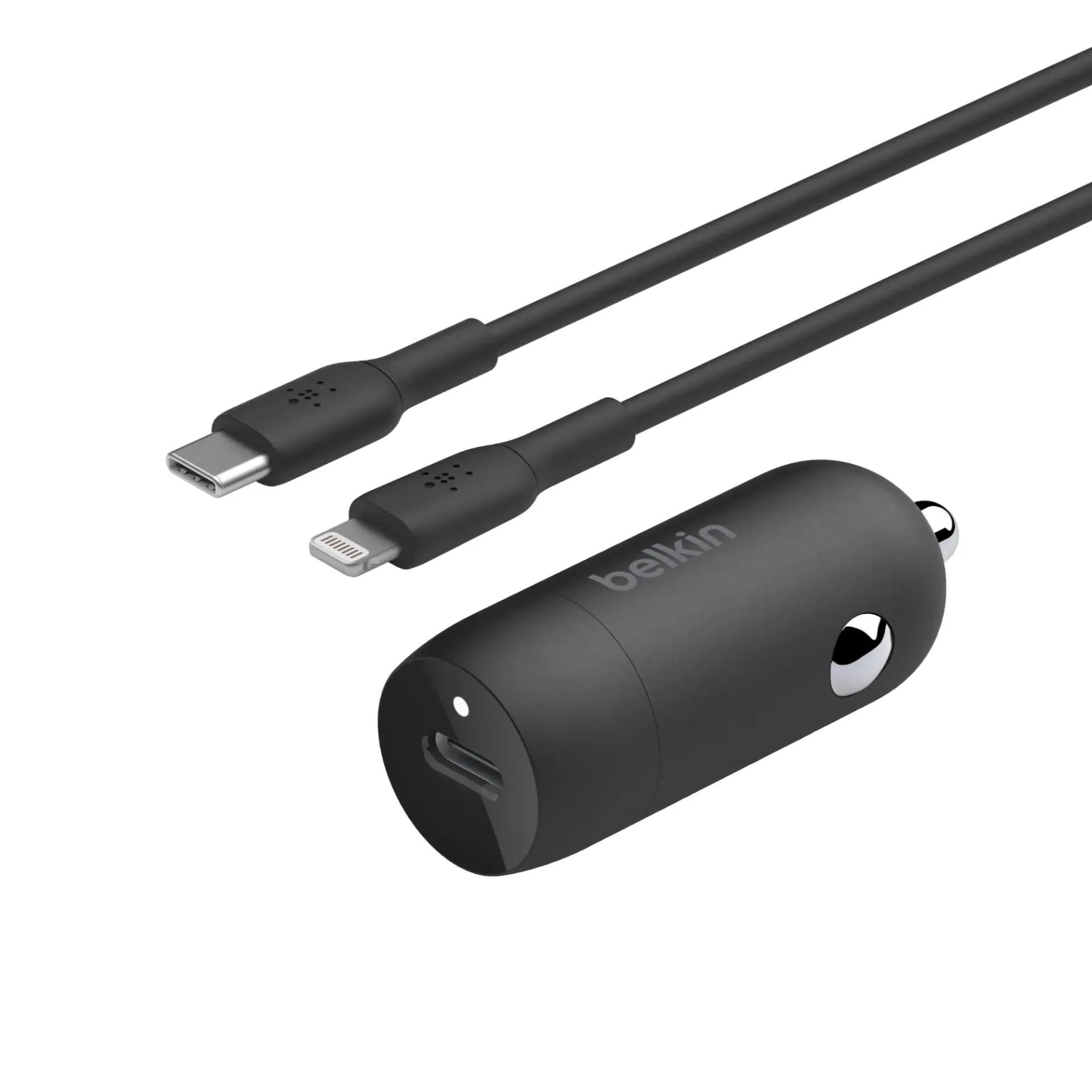 Belkin BoostCharge 30W USB-C Car Charger + USB-C to Lightning cable