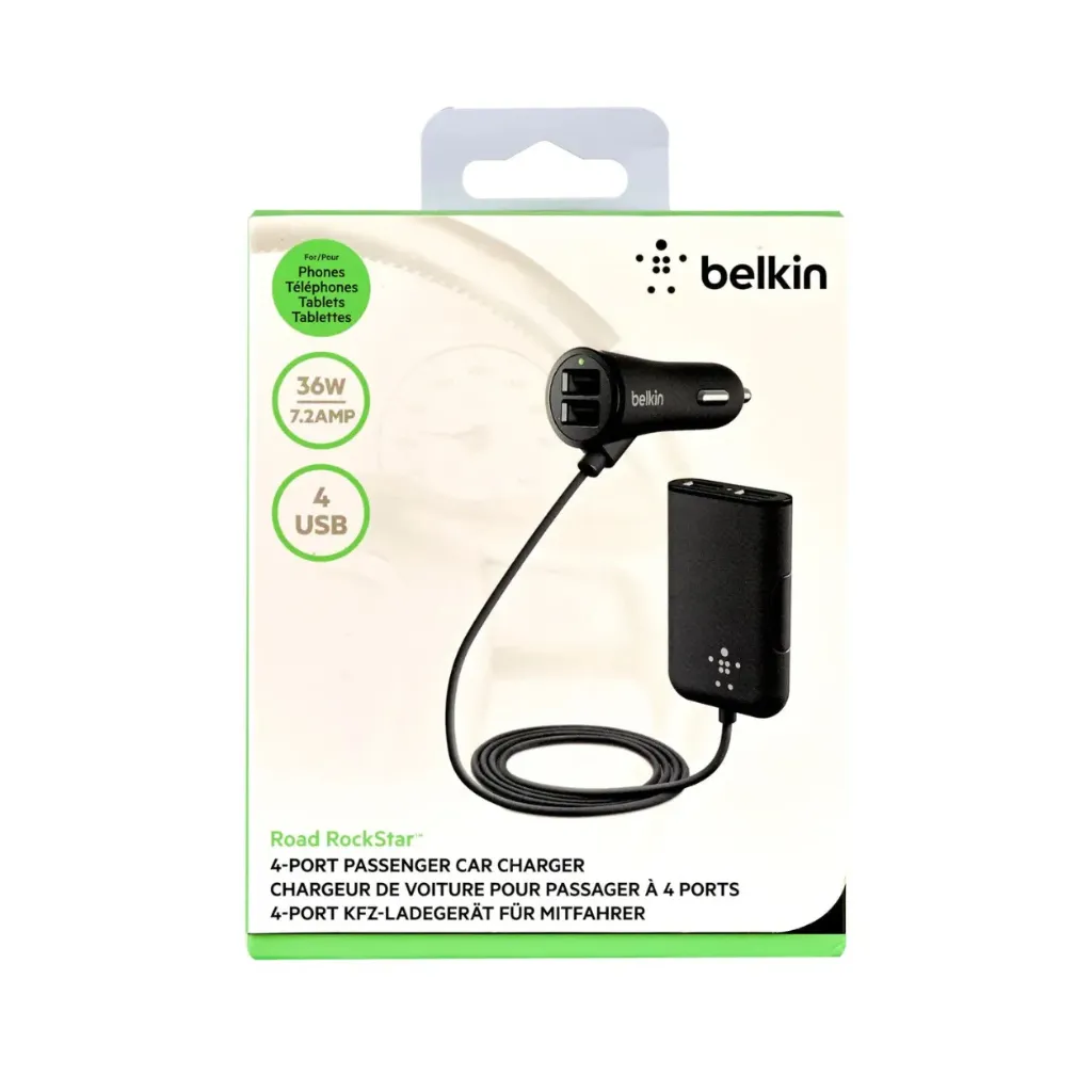 Belkin Road Rockstar: 4-Port Passenger Car Charger 36W