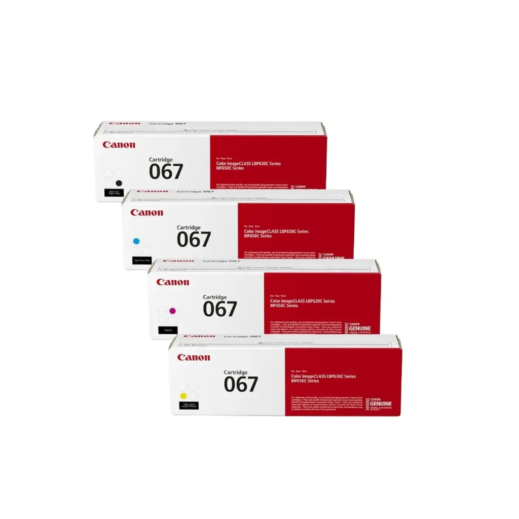 Canon 067 / 067H Original Toner Cartridges (Black / Cyan / Magenta / Yellow)  خرطوشات تونيـر أصلية كانون