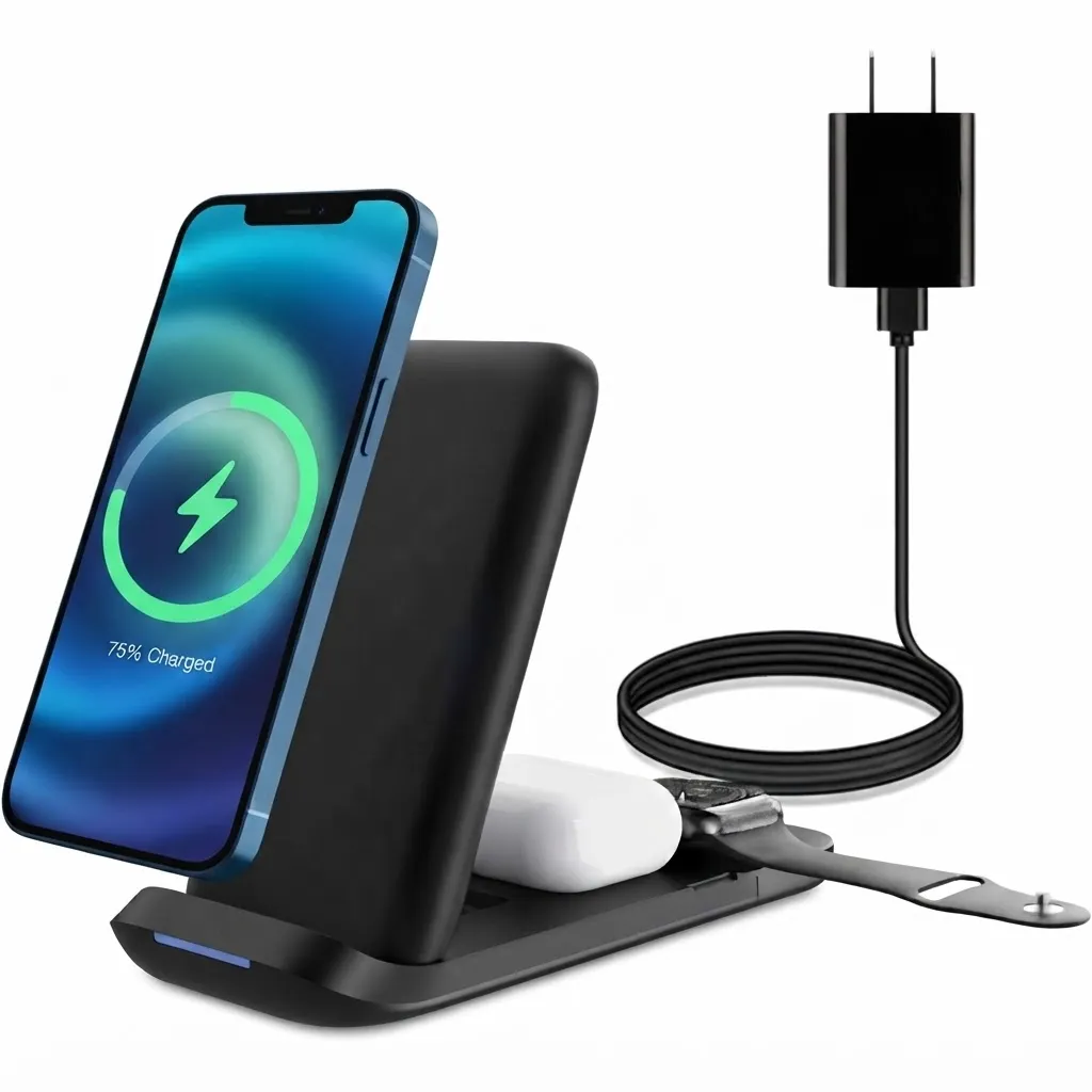 DIGITPLUS 3 IN 1 Wireless Charger Black WL12