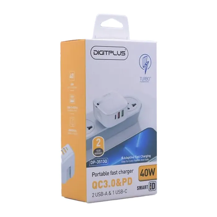 DIGITPLUS FAST CHARGER 2 USB  PD-3513Q 40W