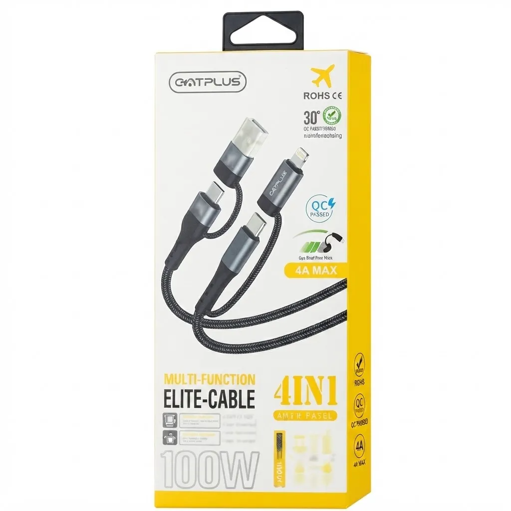 DIGITPLUS – Multifunction E-LITE CABLE 4 in 1 100W Dp-c064