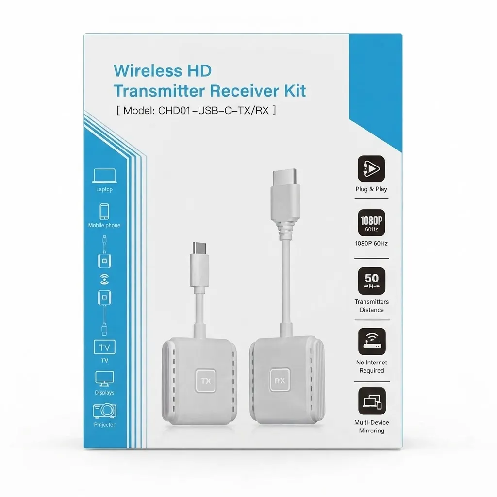 EXTENDER HDMI WL 50M CHD01 USB-C TX/RX