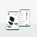 GREEN 4 IN 1 COMBO FAST CHARGING CAR CHARGER WITH MULTI-PORT WALL CHARGER & DATA CABLE 20W