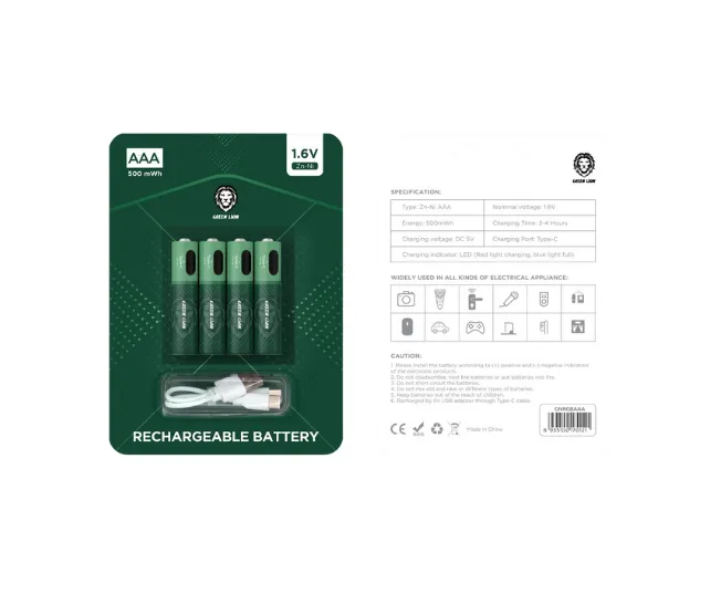 Green Lion Rechargeable Battery AAA