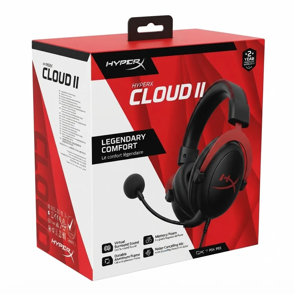 [NQ1073] HYPERX CLOUD 2 RED HEADPHONE