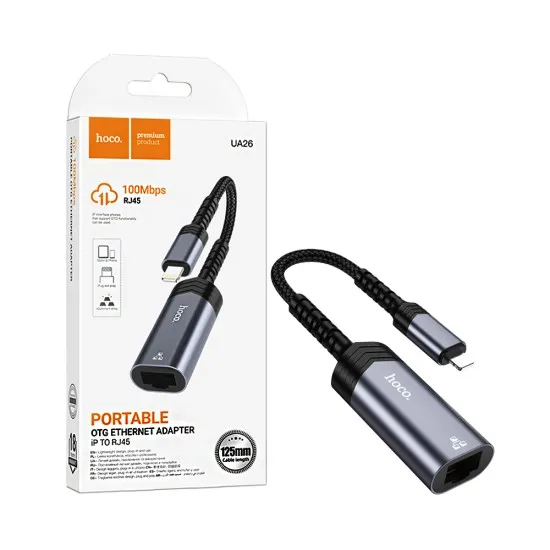 Hoco Adapter UA26 Type-C to Ethernet 100Mbps Metal