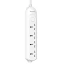 Huntkey DMA404 Power Strip 4 Universal AC Outlets 3 Meter Extension Cord Surge & Overload Protection 2500 W  10 A
