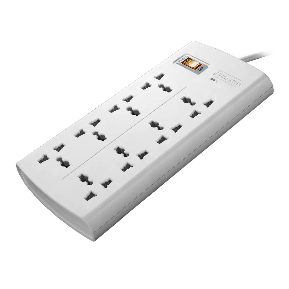 Huntkey SZM804 Power Strip 8-Outlet Extension Socket with Surge Protection (MAX 2500W, 10A, 5 m