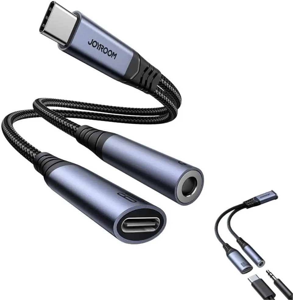Joyroom SY-C02 2-in-1 USB-C Audio Adapter