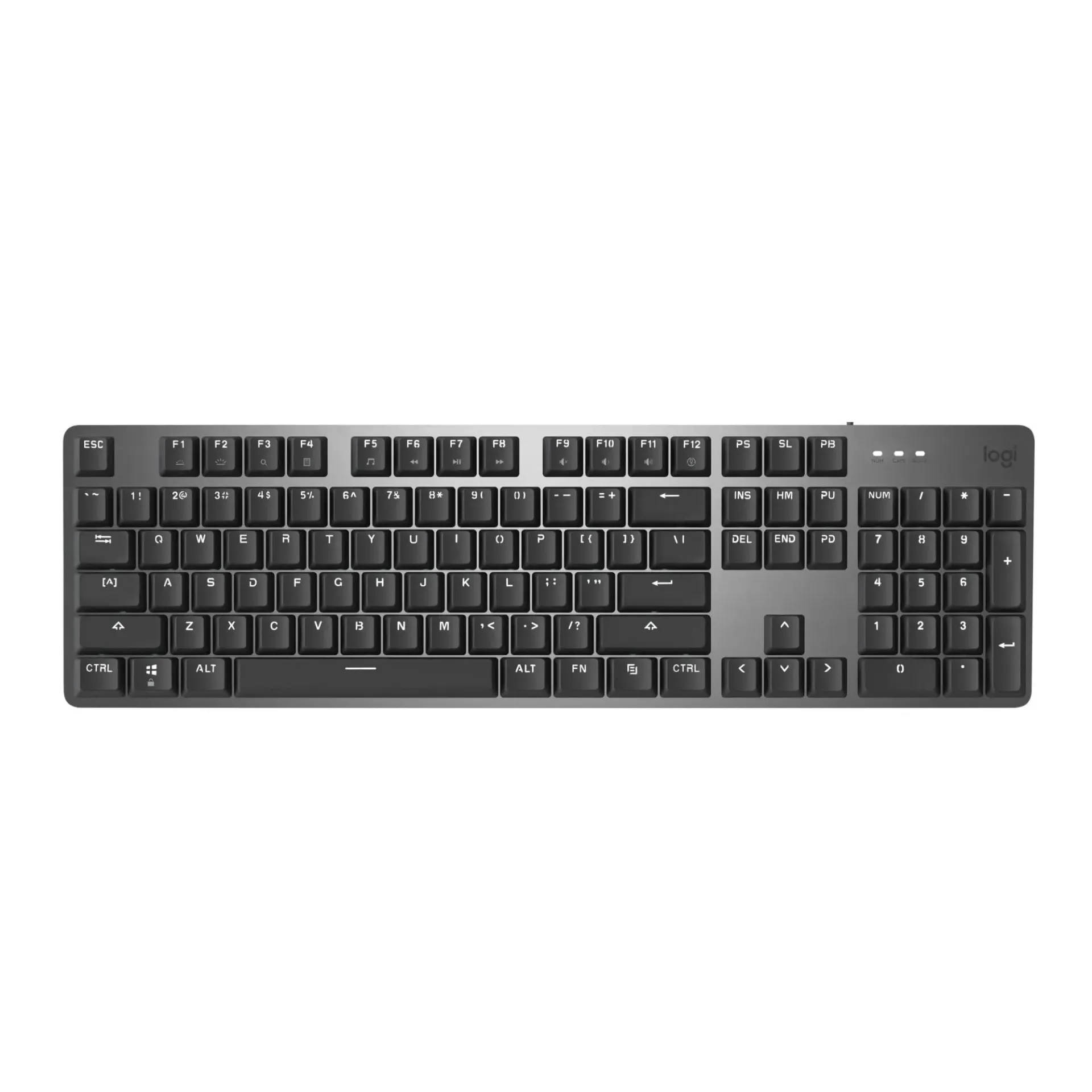 Logitech K845 Mechanical Illuminated Keyboard, Strong Adjustable Tilt Legs, Full Size, Aluminum Top Case, 104 Keys