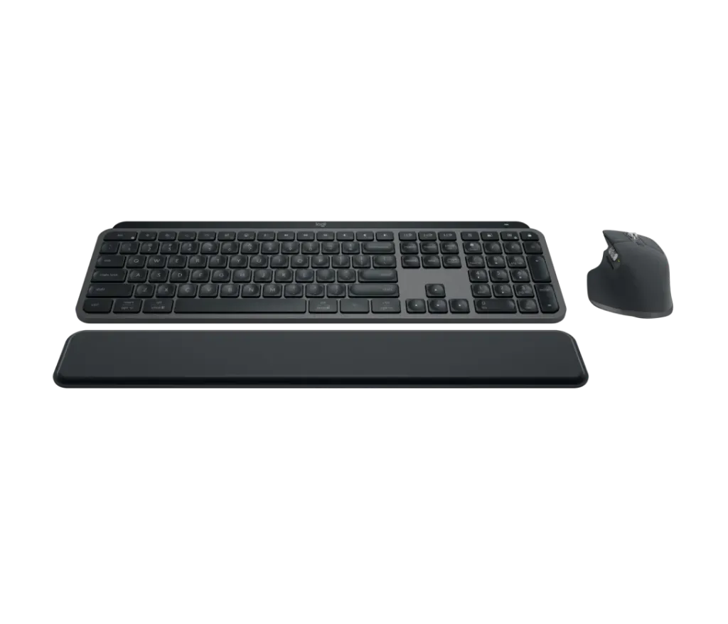 Logitech MX Keys S Combo - Performance Wireless Keyboard & Mouse with Palm Rest