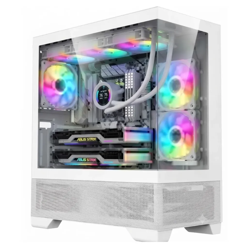 [NQ1421] Lovingcool  LC-100JPRO white  Tempered Glass  Case Full Tower Micro ATX ITX