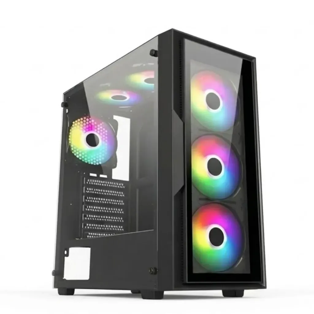 [NQ1427] Lovingcool  LC-60II  BLACK Tempered Glass  Case Full Tower Micro ATX ITX