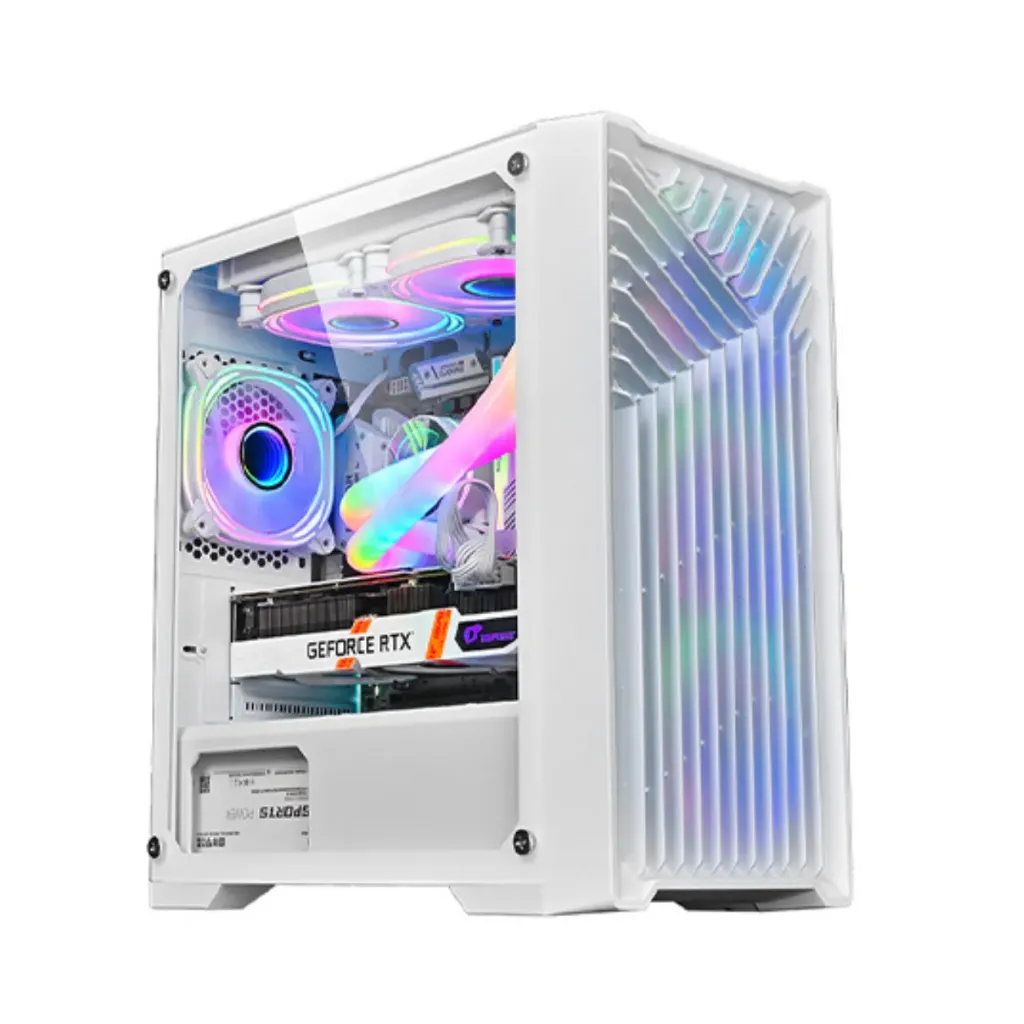 [NQ1429] Lovingcool  LC-70m  WHITE Tempered Glass  Case Full Tower Micro ATX ITX
