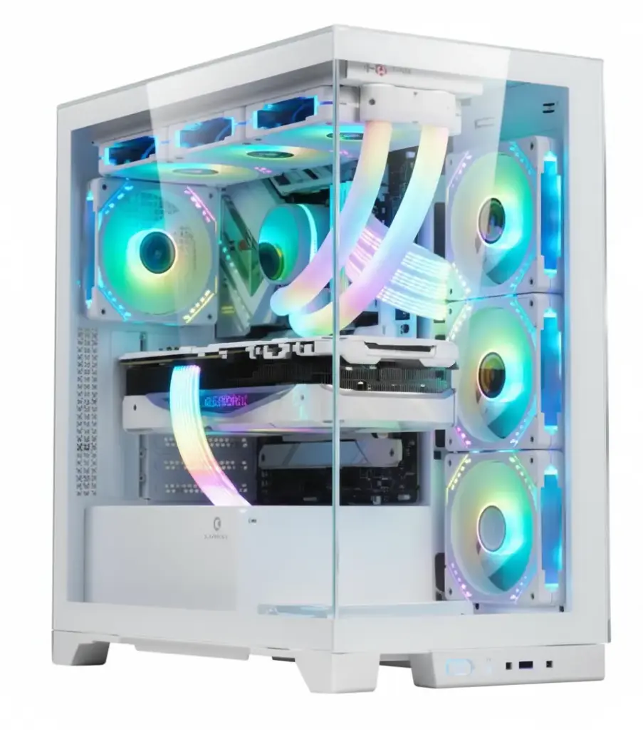 Lovingcool  LC-90pro  white  Tempered Glass  Case Full Tower Micro ATX ITX