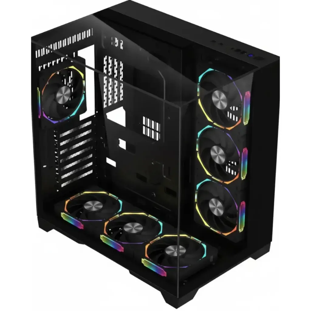 [NQ1438] Lovingcool  LC-TJS3 BLACK OEM Tempered Glass  Case Full Tower Micro ATX   (( ITXTinted glass  ))