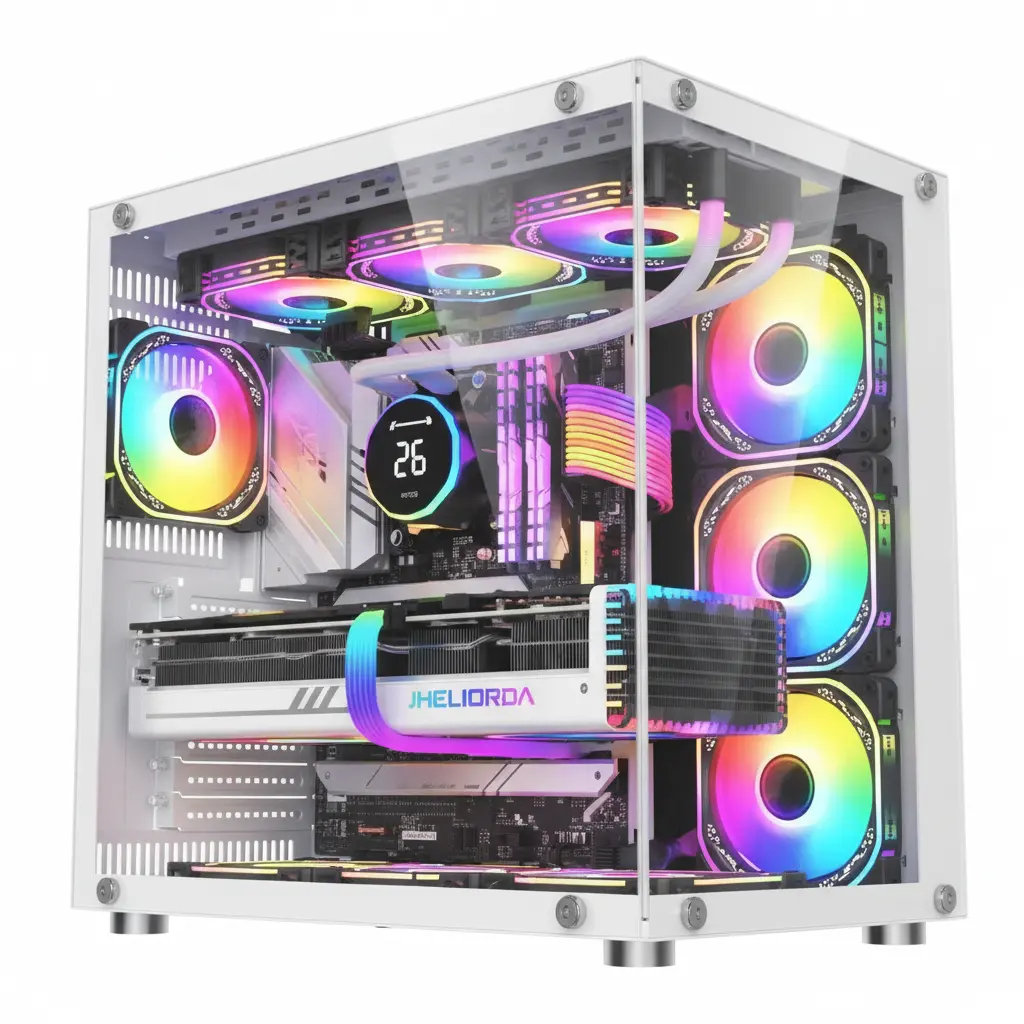 [NQ1460] Lovingcool Case UFOII Tempered Glass Mid Tower White