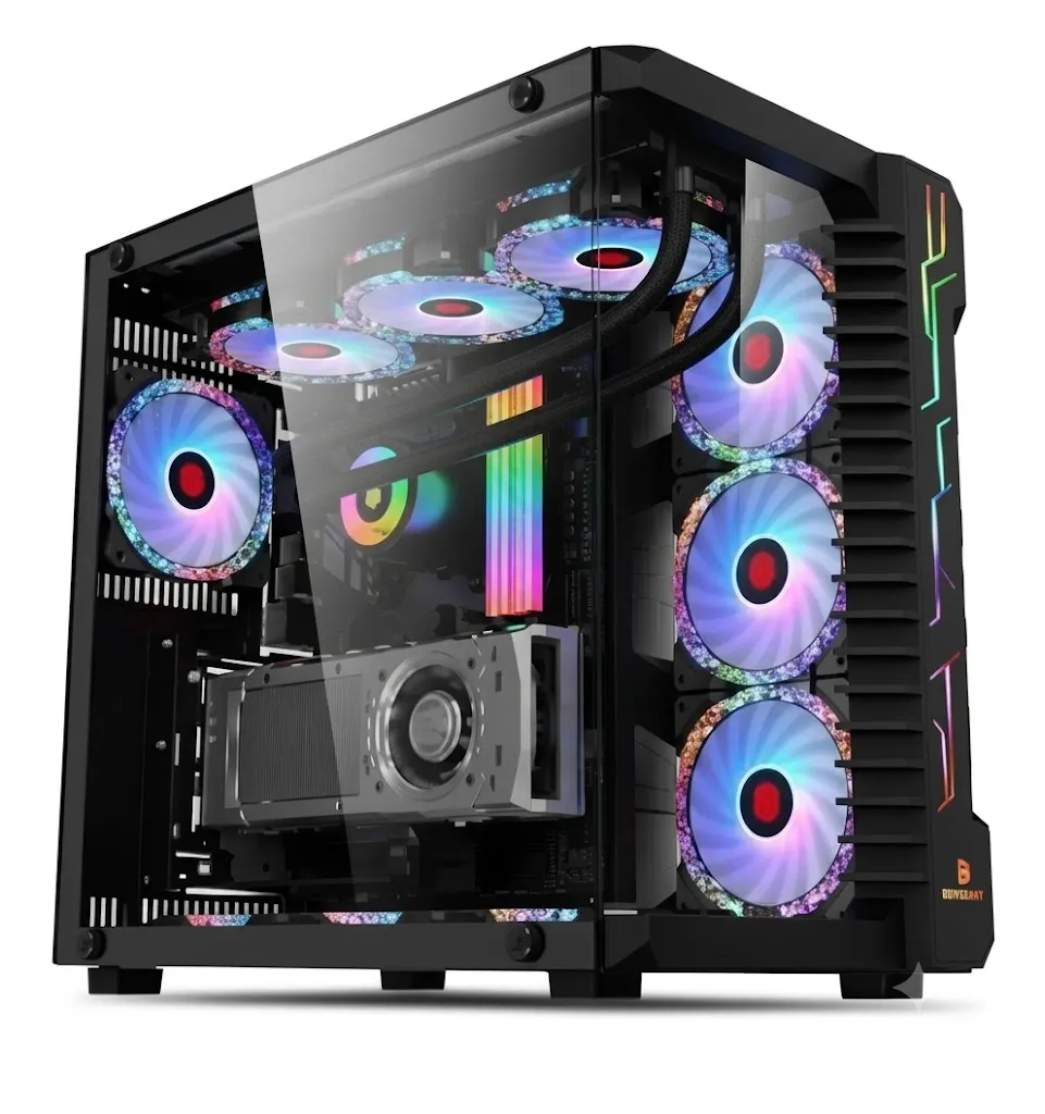 [NQ1449] Lovingcool Case UFOIII  BLACK ATX/M-ATX Gaming PC Components Cases&Tower