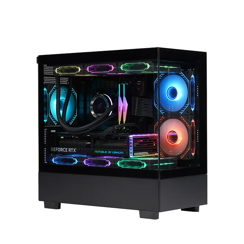 [NQ1471] Lovingcool RGB LC-XWPRO  BLACK MATX ITX MINE CASE