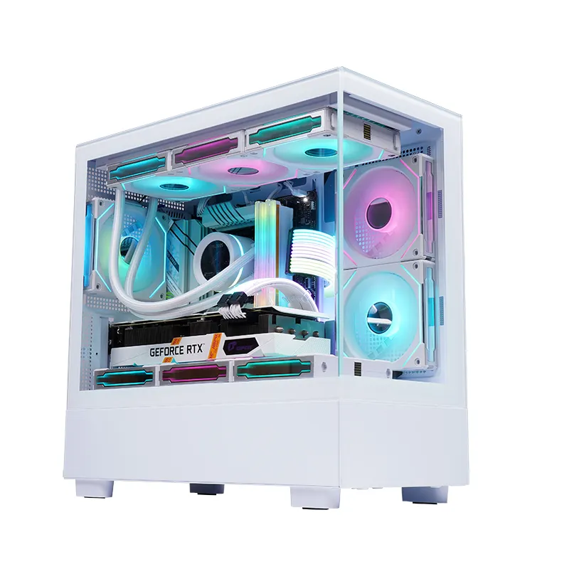 [NQ1470] Lovingcool RGB LC-XWPRO WHITE  MATX ITX MINE CASE