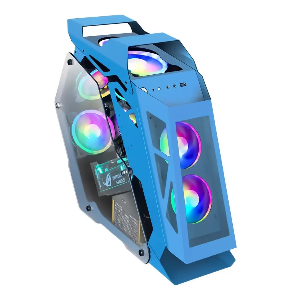 [NQ1465] Lovingcool RGB lc-55PLUS blue Case Middle Tower MATX ITX