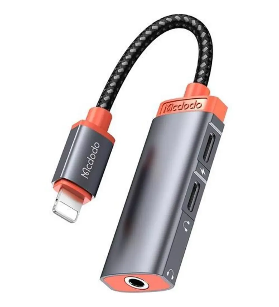 Mcdodo CA-0950 3in1 Lightning To 2xLightning & 1x3.5mm Jack