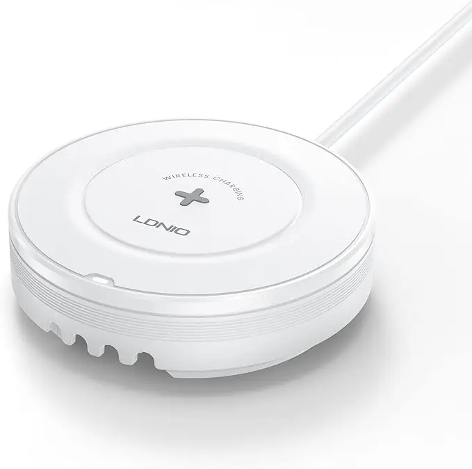 LDNIO AW003 32W Desktop Wireless Charging Station - 5 in 1 Multiport Fast Charger with 15W Wireless