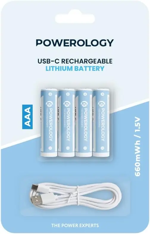 [NQ1999] Powerology Rechargeable AAA Battery