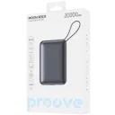 Proove Power Bank Moon Rock 22.5W 20000mAh With Integrated Charging Cables Type-C/Lightning gray(شاحن طوارئ)
