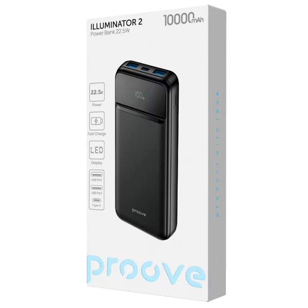 Proove Power Bank illuminator 2 22.5W 10K mAh (شاحن طوارئ)