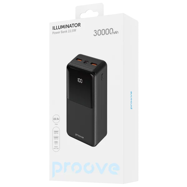 Proove Power Bank illuminator 2 22.5W 30K mAh (شاحن طوارئ)