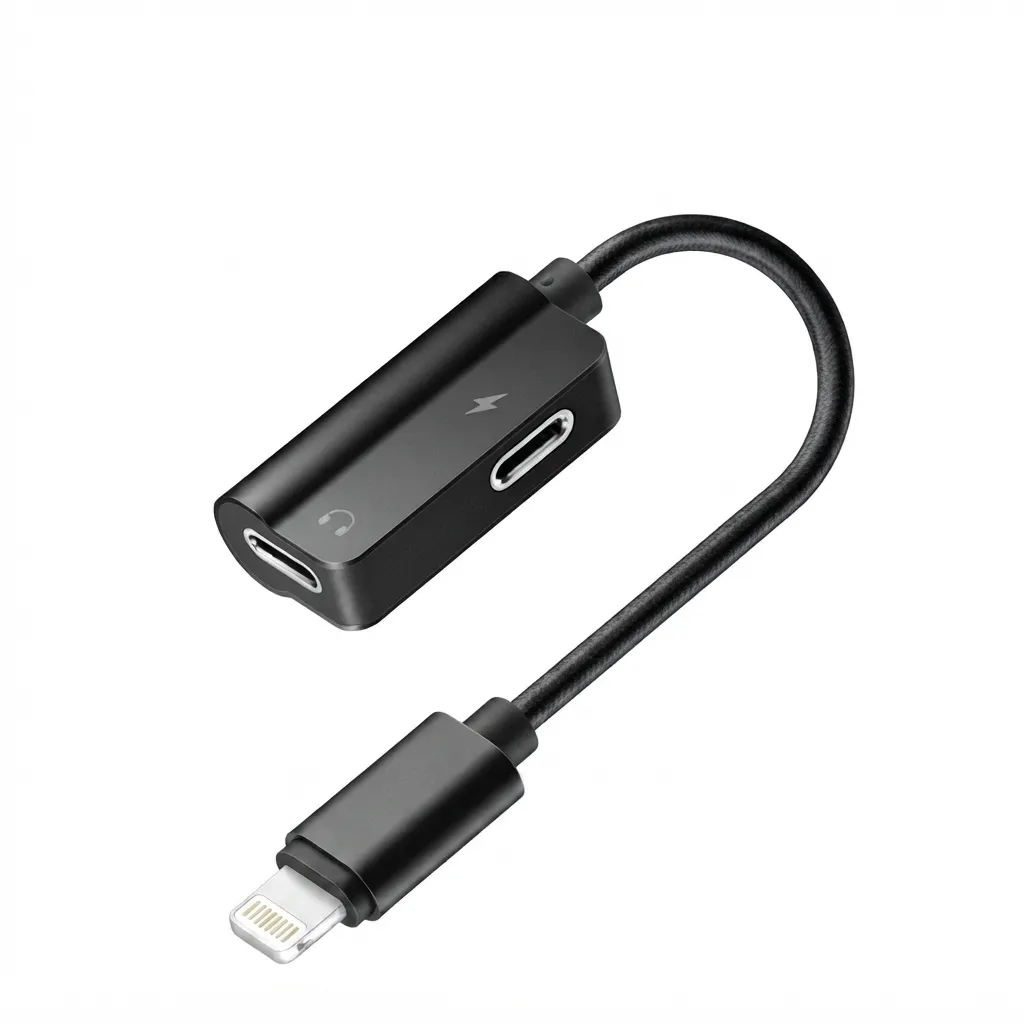 Rock lightning metal charge & audio 2 in 1 cable