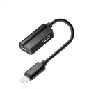 Rock lightning metal charge & audio 2 in 1 cable
