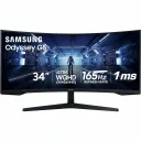 SAMSUNG 34" LC34G55TWWNXZA Odyssey G5 Ultra-Wide Gaming Monitor with 1000R Curved Screen165Hz 1ms, FreeSync Premium Large Display Eye Comfort, Multiple Ports WQHD