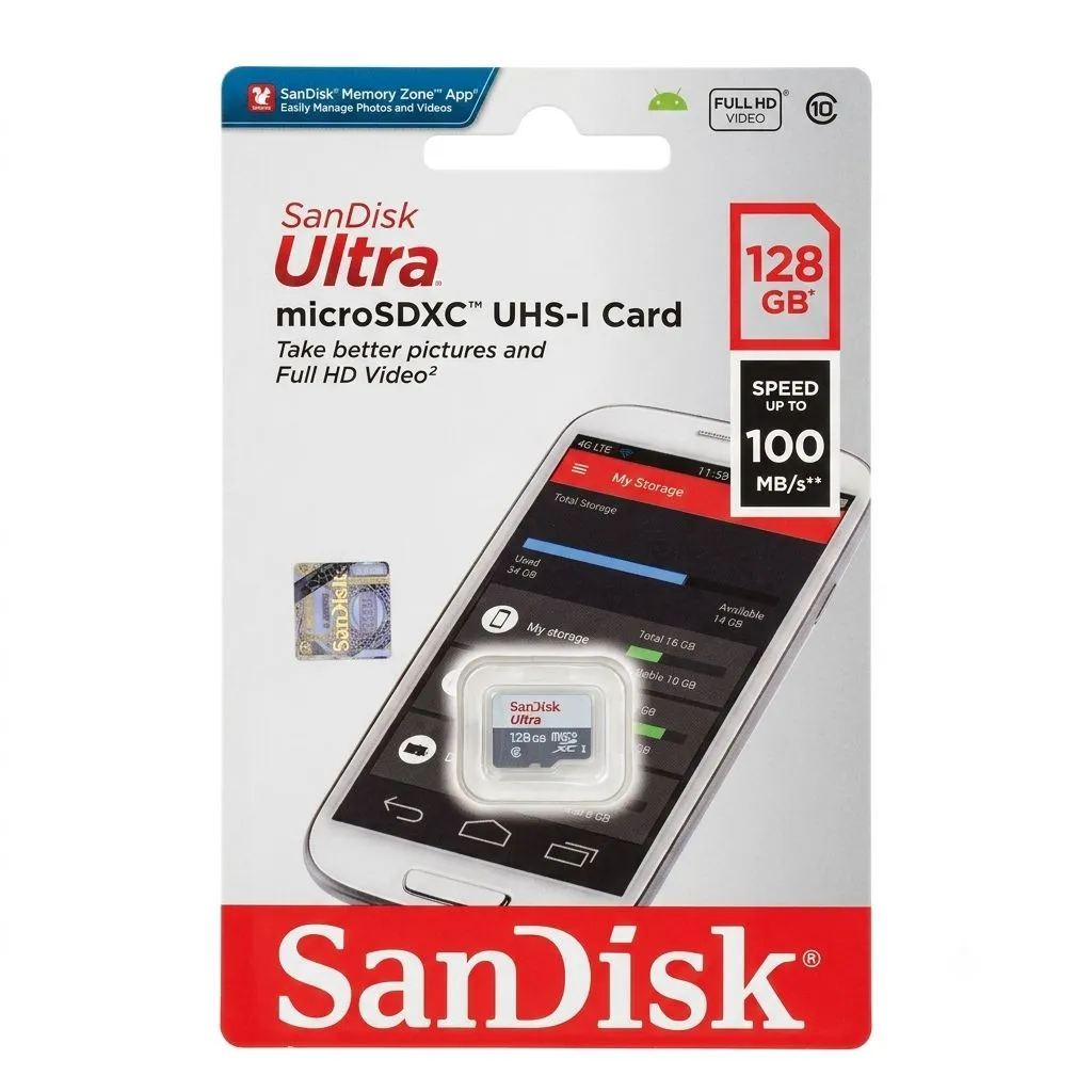 SanDisk Ultra Micro SDHC SDXC  UHS-I 100 MB/S 128GB