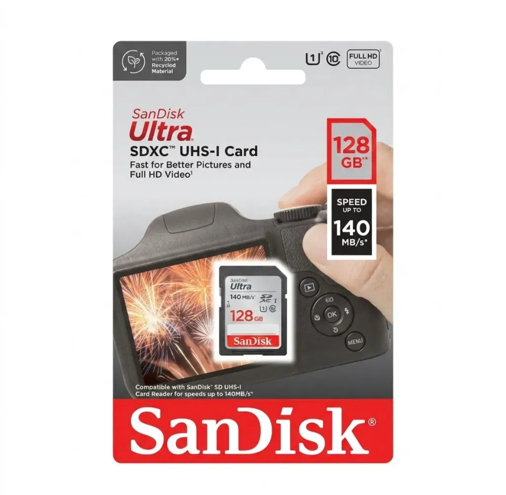 [NQ2301] Sandisk Ultra 128GB SD cards for Camera / Trail Camera / Computers Class 10