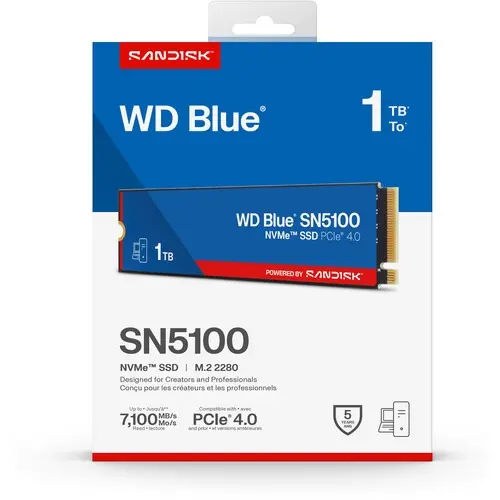 WD Blue SN5100 1TB , 7100MB/s M.2 NVME , PCIe 4.0