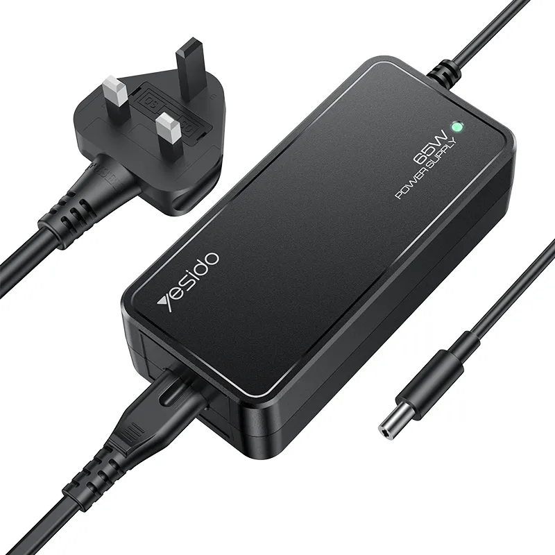 YESIDO CG11K  1.5M Length 65W Smart Charging 15 IN 1 Multi-function Laptop Charger UK European Power Adapter شاحن لابتوب جوكر