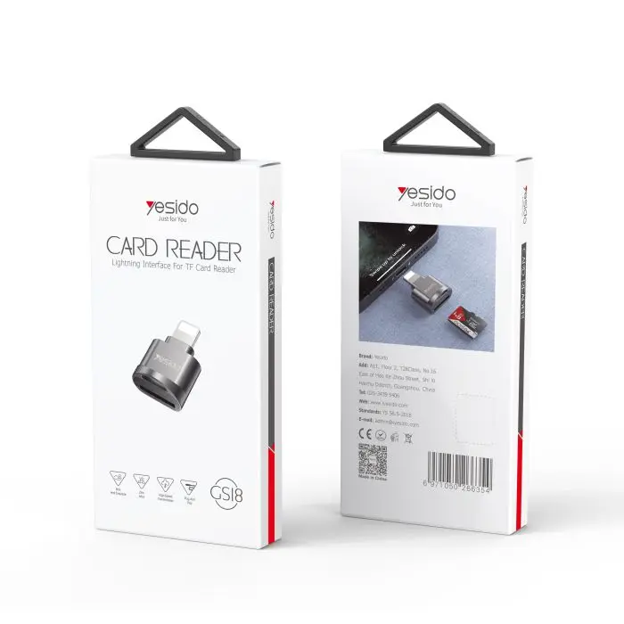 YESIDO GS18 Mini Design OTG function for Lightning pin plug to TF card readers