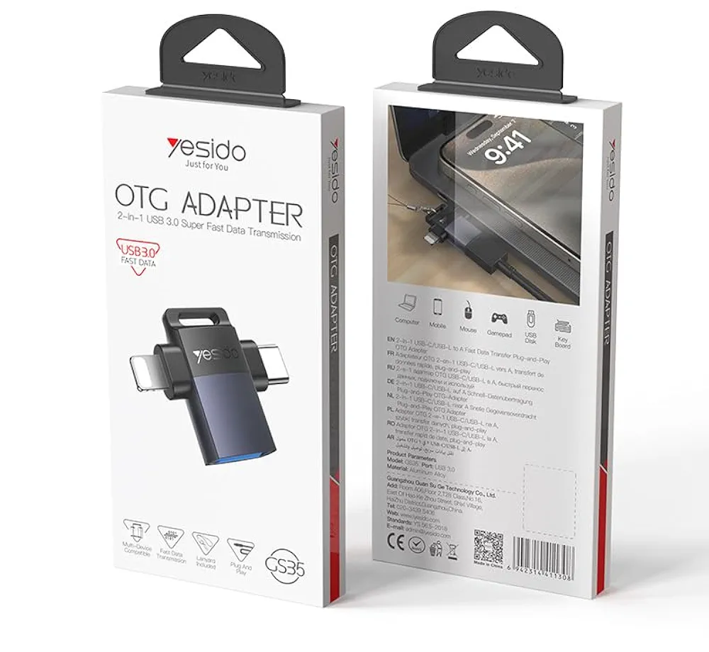 YESIDO GS35 USB Female to Type-C